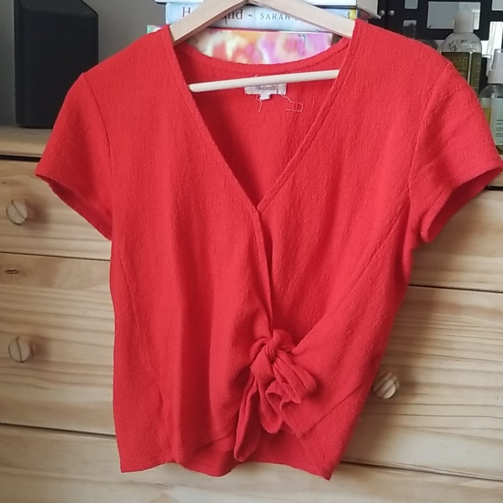 Madewell red shirt